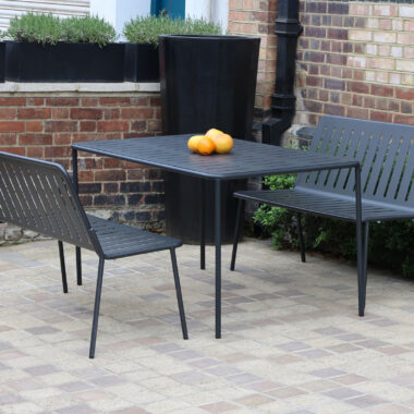 stripe steel outdoor dining furniture