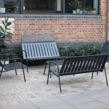 STRIPE STEEL OUTDOOR LOUNGE SEATING